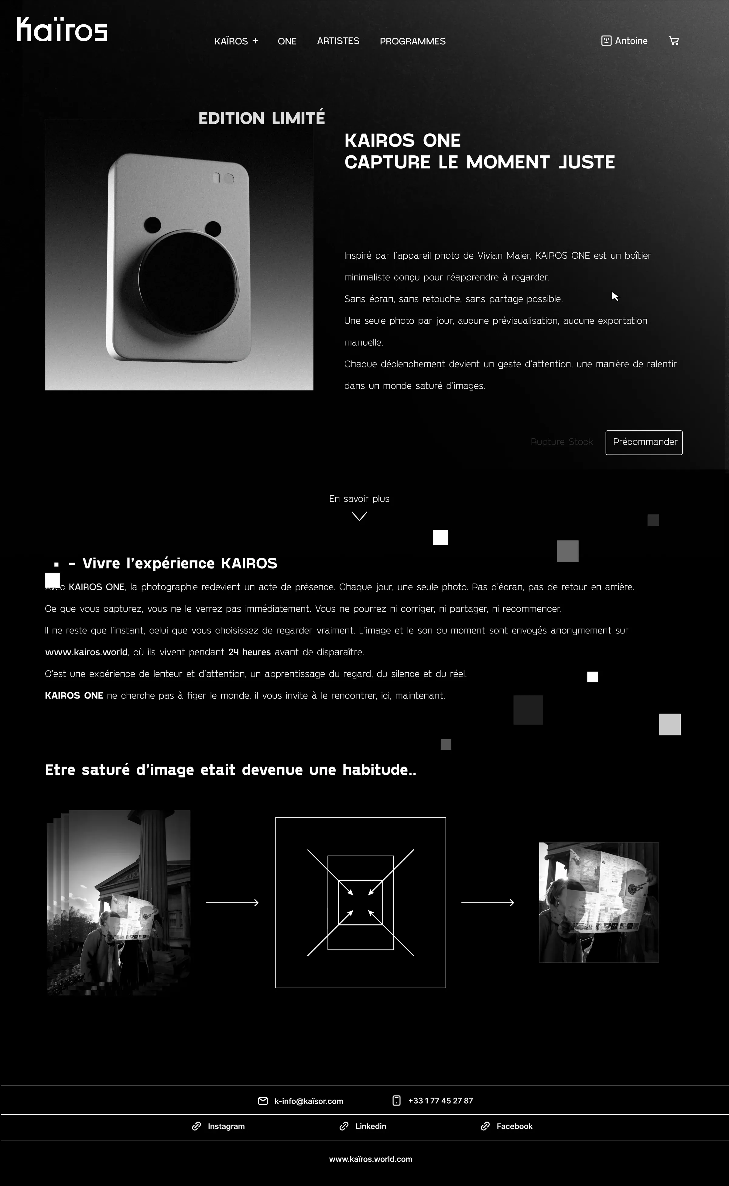 KAÏROS website, KAIROS ONE page