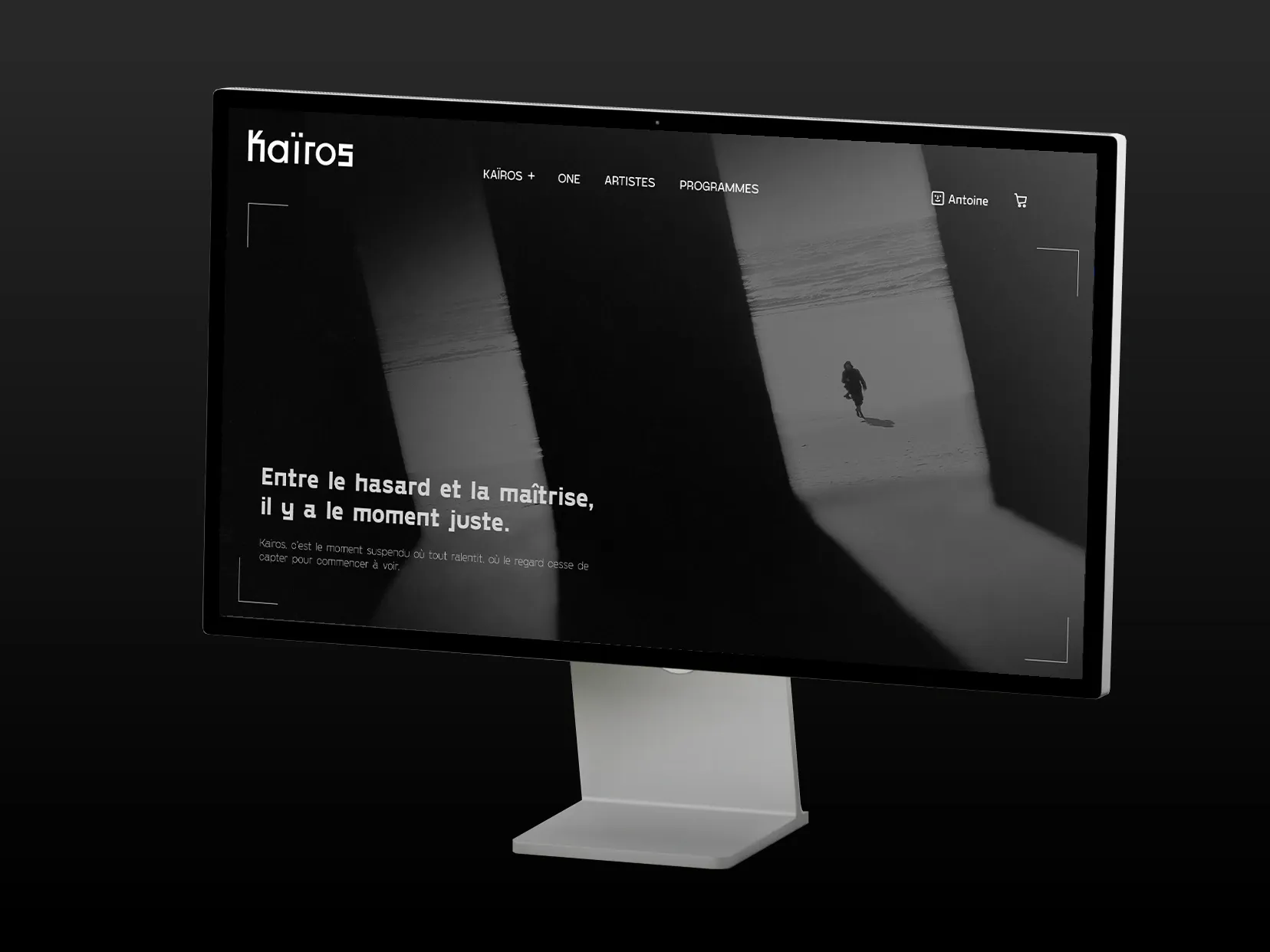 KAÏROS website on a desktop screen